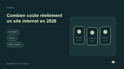 Animation explicative : Combien coûte réellement un site internet en 2026