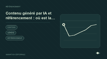 Animation explicative : Contenu généré par IA et référencement : où est la limite