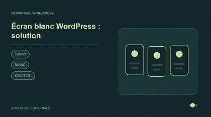 Animation explicative : Écran blanc WordPress : causes et solutions