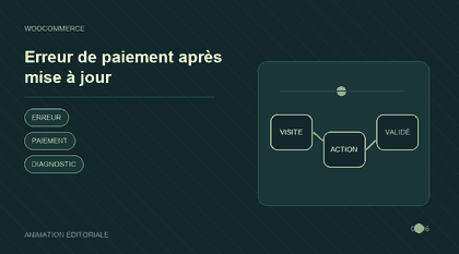 Animation explicative : Erreur de paiement après mise à jour