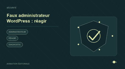 Animation explicative : Faux administrateur WordPress : réagir