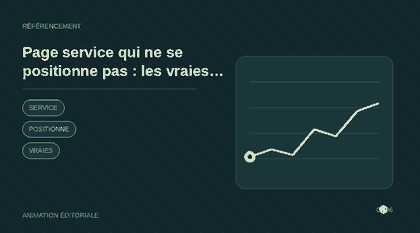 Animation explicative : Page service qui ne se positionne pas : les vraies causes