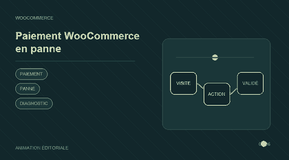 Animation explicative : Paiement WooCommerce en panne