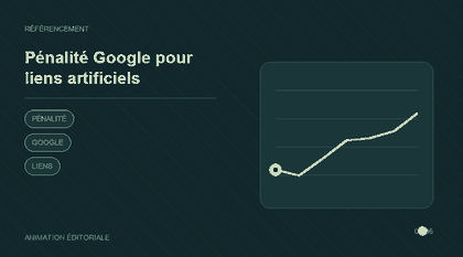 Animation explicative : Pénalité Google pour liens artificiels