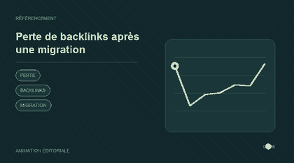Animation explicative : Perte de backlinks après une migration