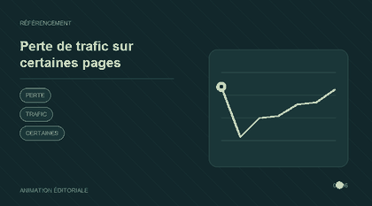 Animation explicative : Perte de trafic sur certaines pages