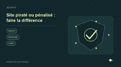 Animation explicative : Site piraté ou pénalisé : faire la différence