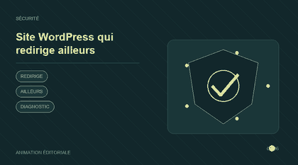 Animation explicative : Site WordPress qui redirige ailleurs