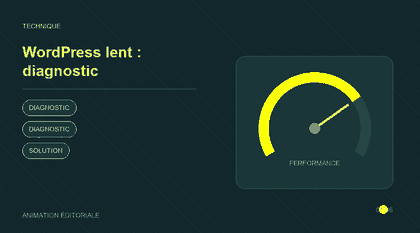 Animation explicative : WordPress lent : diagnostic