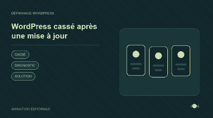 Animation explicative : WordPress cassé après une mise à jour
