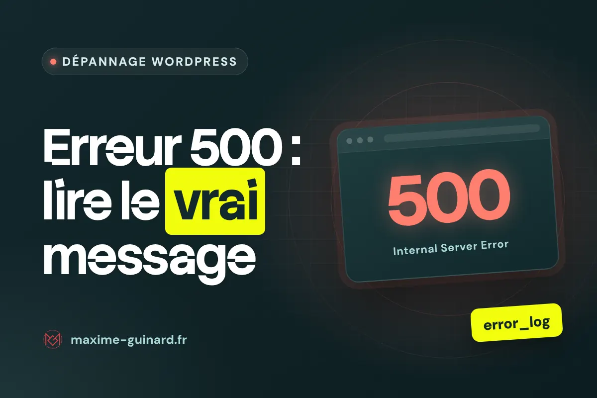 Illustration de l’article : Erreur 500 WordPress : solution