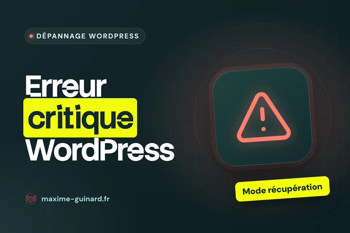 Illustration de l’article : Erreur critique WordPress : la corriger