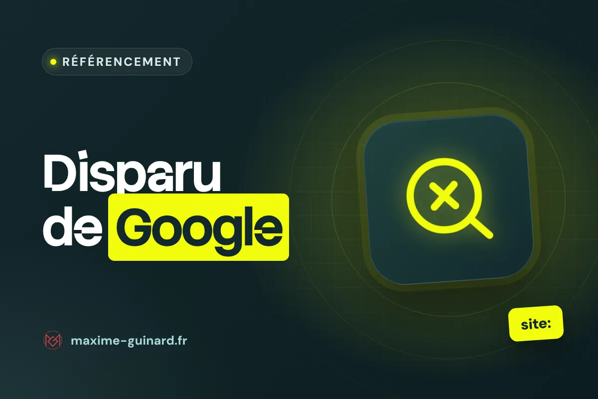 Illustration de l’article : Site disparu de Google : que vérifier